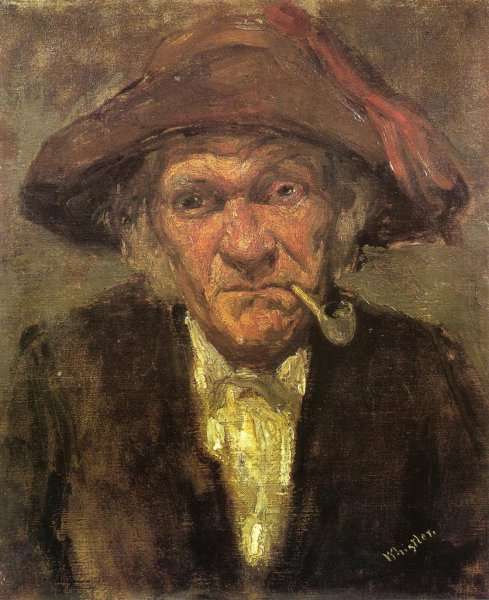Head of an Old Man Smoking by James Abbott McNeill Whistler