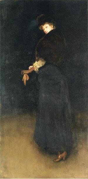 Arrangement in Black- The Lady in the Yellow Buskin- Portrait of Lady Archibald Campbell  1882-84