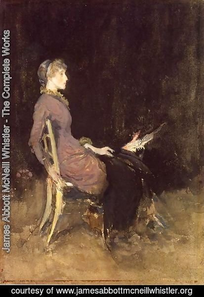 James Abbott McNeill Whistler - Black and Red (or Study in Black and Gold (Madge O'Donoghue))