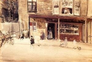 James Abbott McNeill Whistler - The Shop - An Exterior
