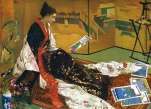 James Abbott McNeill Whistler - Caprice in Purple and Gold: The Golden Screen