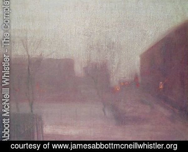 James Abbott McNeill Whistler - Nocturne: Trafalgar Square - Chelsea Snow