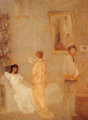 James Abbott McNeill Whistler - Whistler in his Studio
