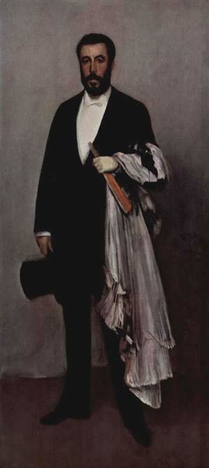 James Abbott McNeill Whistler - Arrangement in Flesh Colour and Black: Portrait of Theodore Duret