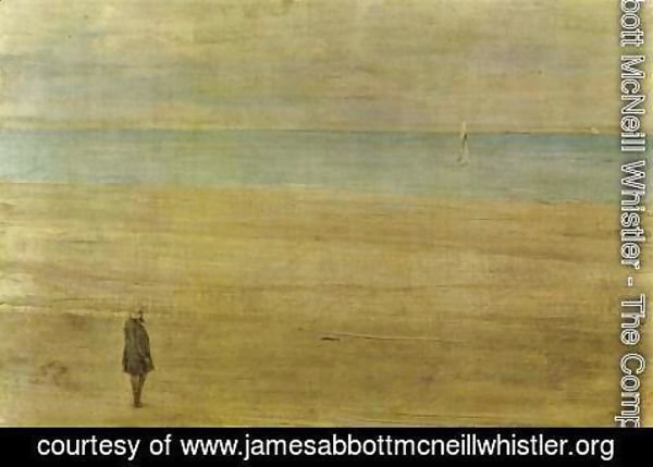 James Abbott McNeill Whistler - Harmony in Blue and Silver: Trouville