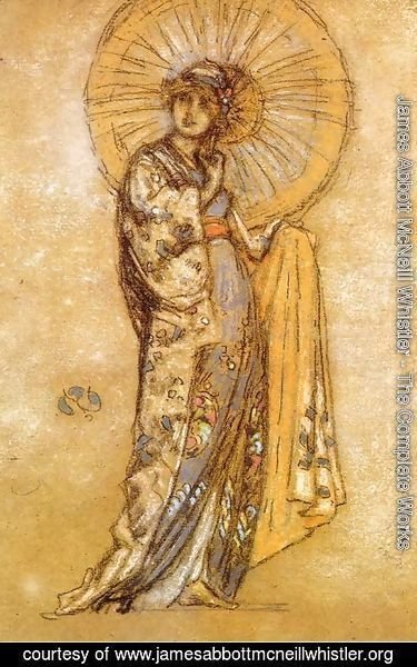 James Abbott McNeill Whistler - The Japanese Dress