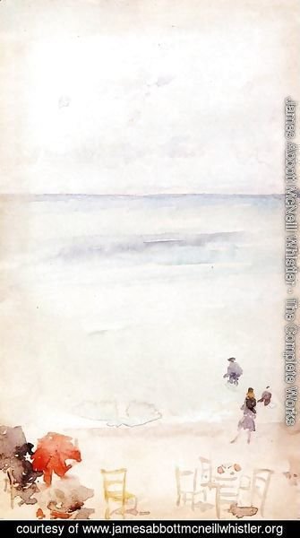 James Abbott McNeill Whistler - Note in Opal - The Sands, Dieppe