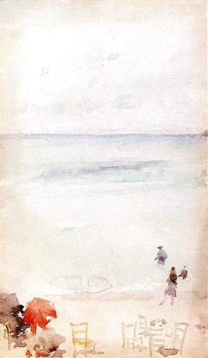 James Abbott McNeill Whistler - Note in Opal - The Sands, Dieppe