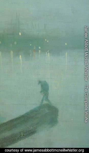 James Abbott McNeill Whistler - Nocturne in Blue and Gold, Old Battersea Bridge (detail)