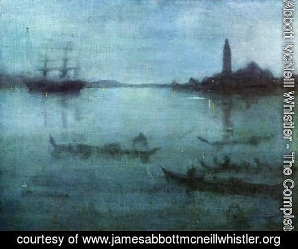 James Abbott McNeill Whistler - Nocturne in Blue and Silver, The Lagoon, Venice