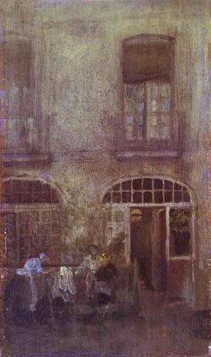 James Abbott McNeill Whistler - White And Grey The Hotel Courtyard Dieppe 1885