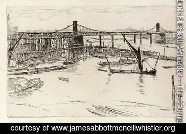 James Abbott McNeill Whistler - Old Hungerford Bridge
