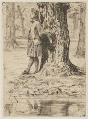 James Abbott McNeill Whistler - Seymour Standing Under A Tree
