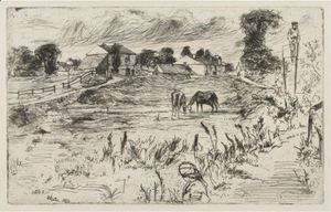 James Abbott McNeill Whistler - Landscape With The Horse 2