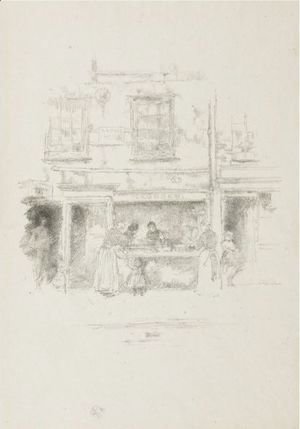 James Abbott McNeill Whistler - Maunder's Fish Shop, Chelsea