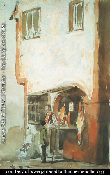 James Abbott McNeill Whistler - Butcher's Shop, Saverne