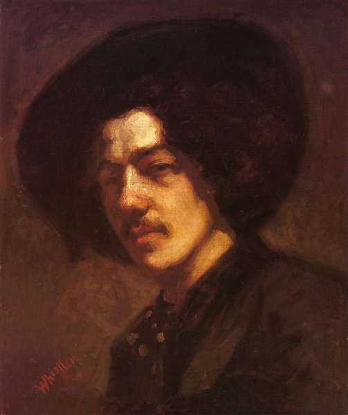 Portrait of Whistler with Hat by James Abbott McNeill Whistler