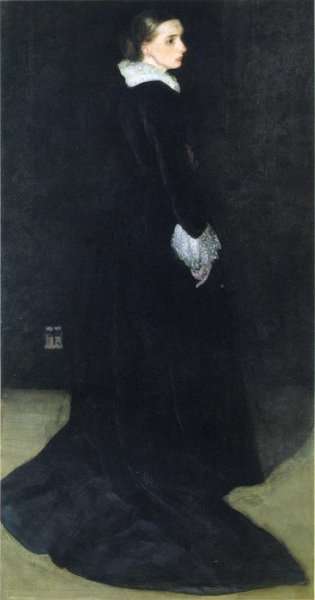Arrangement in Black, No. 2: Portrait of Mrs. Louis Huth by James Abbott McNeill Whistler