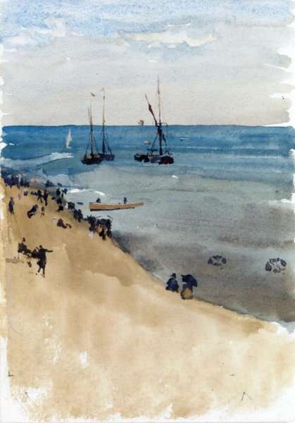 Green and Silver - The Bright Sea, Dieppe by James Abbott McNeill Whistler