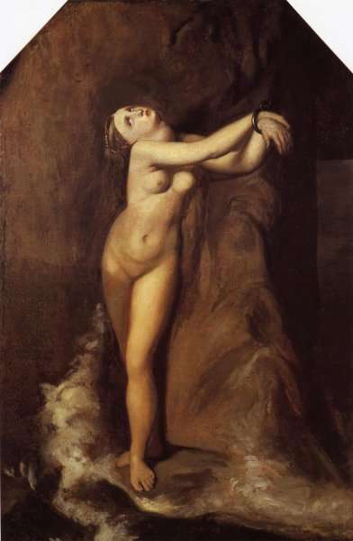 Roger Rescuing Angelique (after Ingres) by James Abbott McNeill Whistler