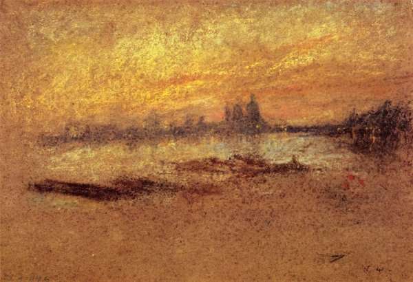 Red and Gold: Salute, Sunset by James Abbott McNeill Whistler