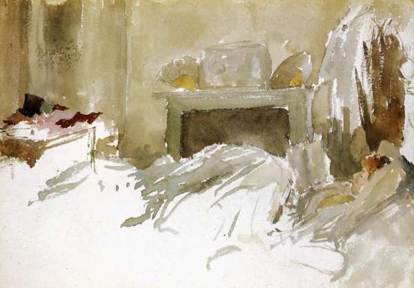 Resting in Bed by James Abbott McNeill Whistler