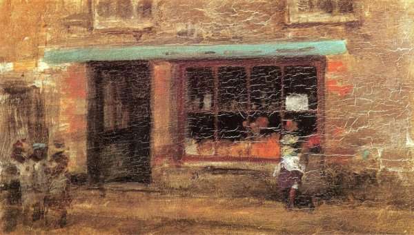 Blue and Orange: The Sweet Shop by James Abbott McNeill Whistler