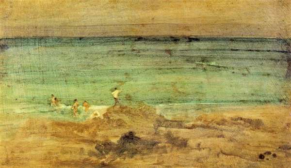 Violet and Blue: The Little Bathers, Perosquerie by James Abbott McNeill Whistler