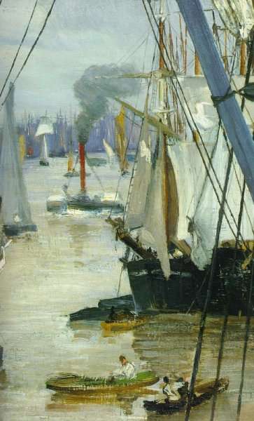 Wapping on Thames (detail) by James Abbott McNeill Whistler