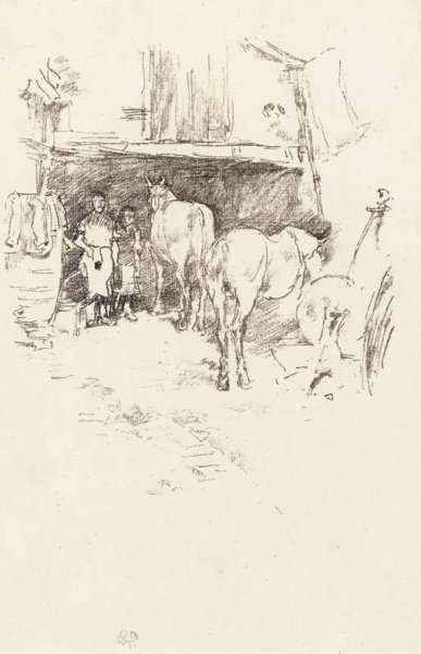 The Smith's Yard by James Abbott McNeill Whistler