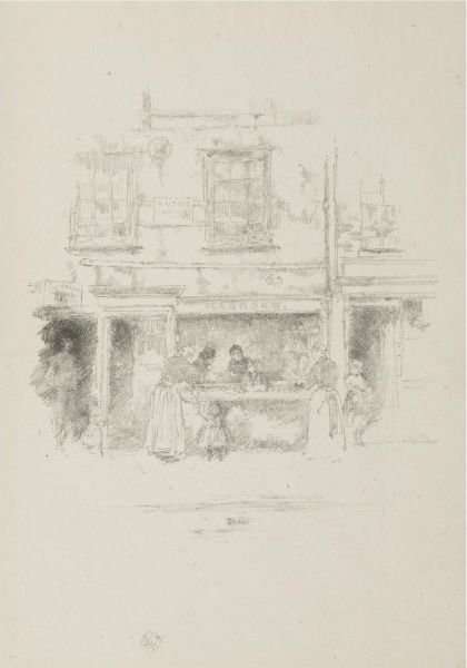 Maunder's Fish Shop, Chelsea by James Abbott McNeill Whistler