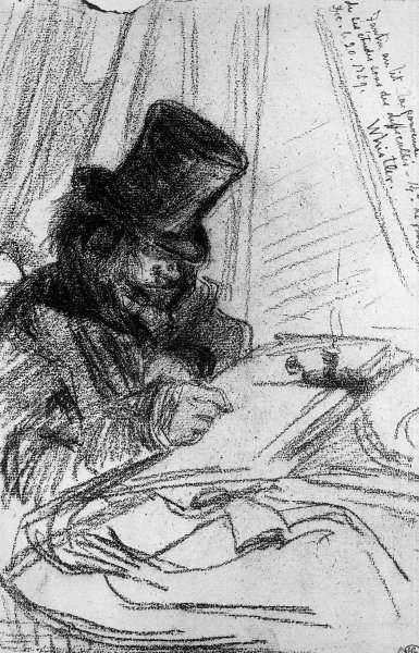 Fantin Latour drawing Sun by James Abbott McNeill Whistler