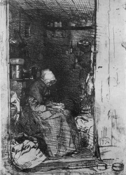 La Vielle aux loques (Old Woman with Rags) by James Abbott McNeill Whistler