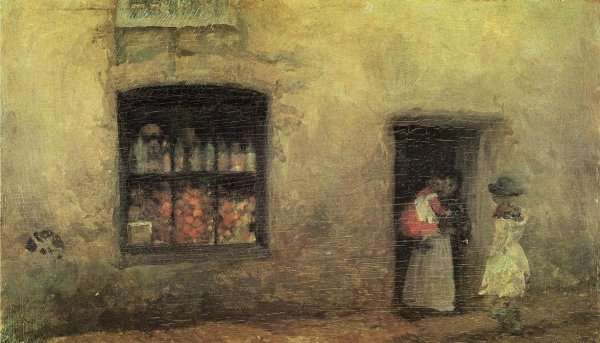 An Orange note : the Sweet-shop by James Abbott McNeill Whistler
