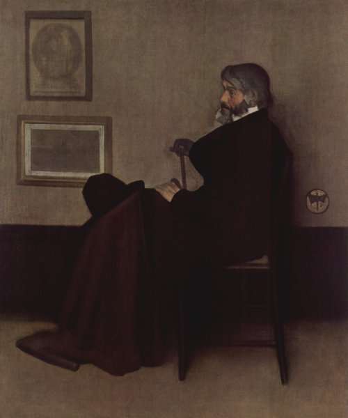 Arrangement in Grey and Black, No.2: Portrait of Thomas Carlyle by James Abbott McNeill Whistler