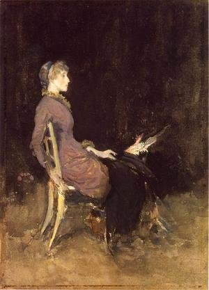 James Abbott McNeill Whistler - Black and Red (or Study in Black and Gold (Madge O'Donoghue))