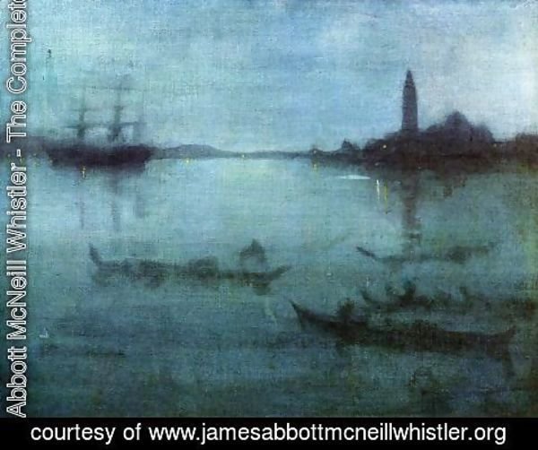 James Abbott McNeill Whistler - Nocturne in Blue and Silver: The Lagoon, Venice
