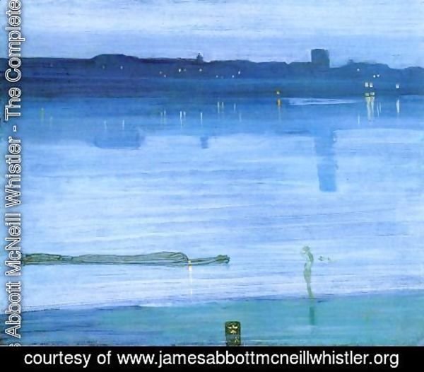 James Abbott McNeill Whistler - Nocturne: Blue and Silver - Chelsea