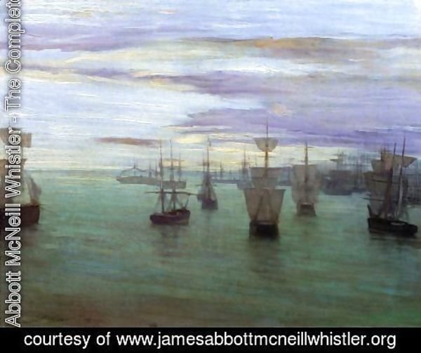 James Abbott McNeill Whistler - Crepuscule in Flesh Colour and Green: Valparaiso