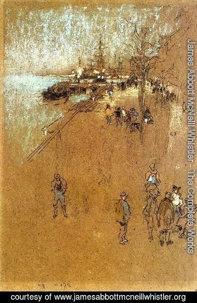 James Abbott McNeill Whistler - The Zattere; Harmony in Blue and Brown