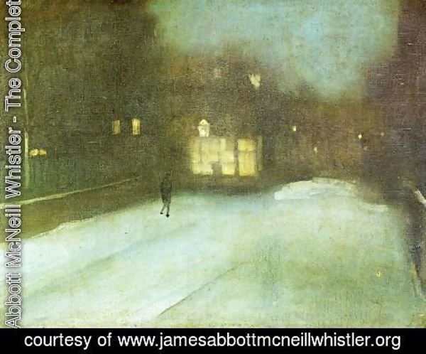 James Abbott McNeill Whistler - Nocturne: Grey and Gold - Chelsea Snow
