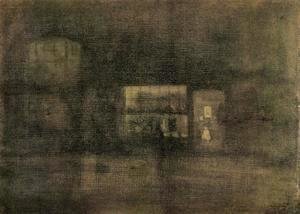 James Abbott McNeill Whistler - Nocturne: Black and Gold - The Rag Shop, Chelsea