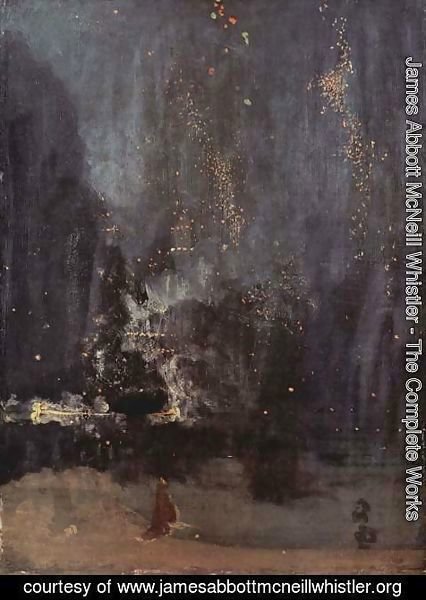 James Abbott McNeill Whistler - Night in Black and Gold, The falling Rocket