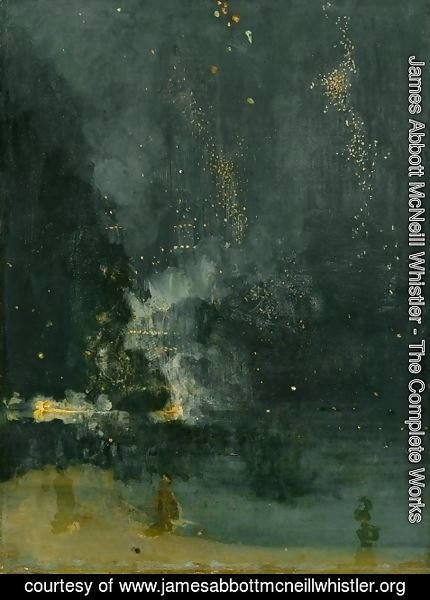 James Abbott McNeill Whistler - Nocturne in Black and Gold, The Falling Rocket
