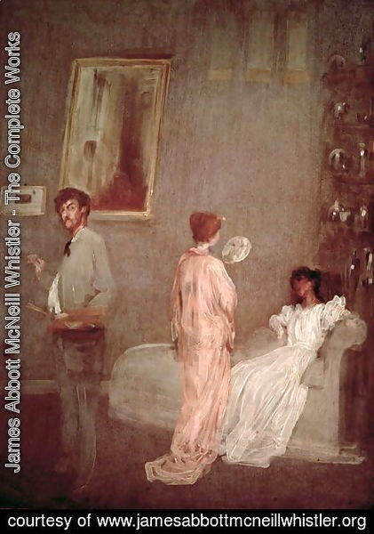 James Abbott McNeill Whistler - Whistler in his studio 1865 66