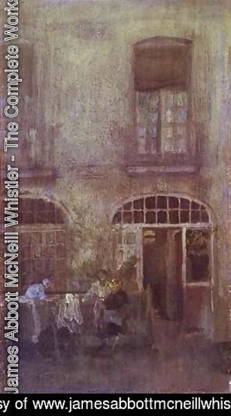 James Abbott McNeill Whistler - White And Grey The Hotel Courtyard Dieppe 1885