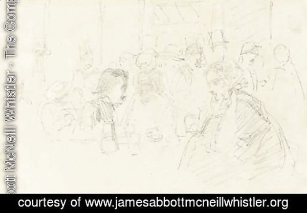 James Abbott McNeill Whistler - Interior of a Cafe