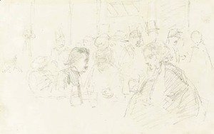 James Abbott McNeill Whistler - Interior of a Cafe