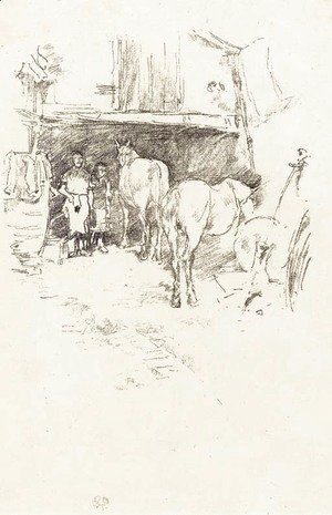 James Abbott McNeill Whistler - The Smith's Yard