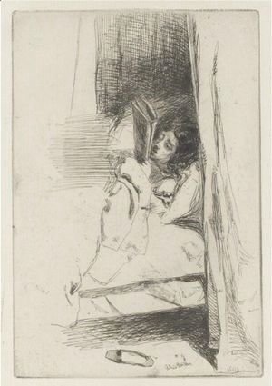 James Abbott McNeill Whistler - Reading In Bed